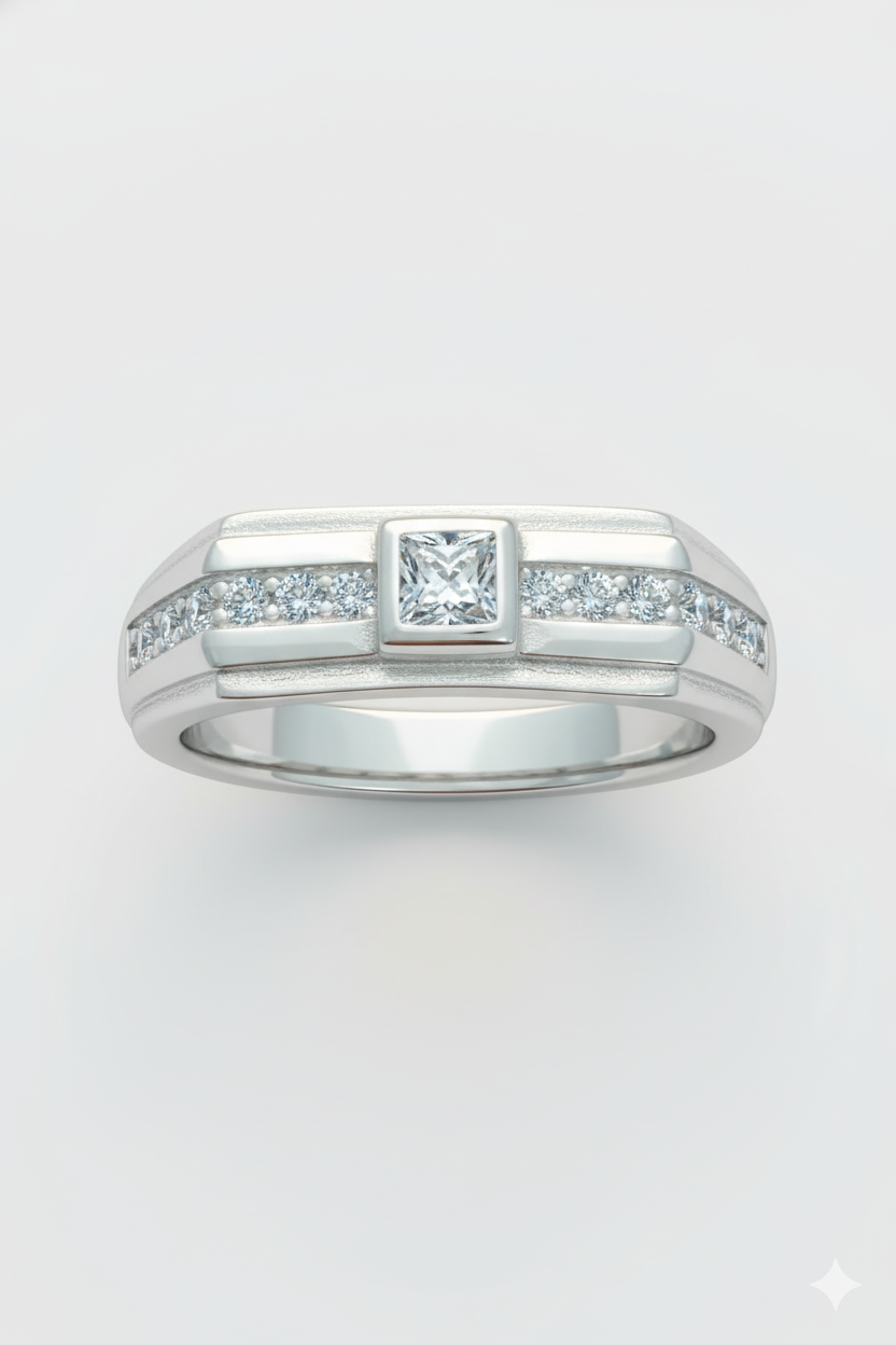Silver Plated Luxury Ring for Men